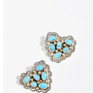 Free People 2018 collection. Turquoise Cluster Heart Stud Earrings